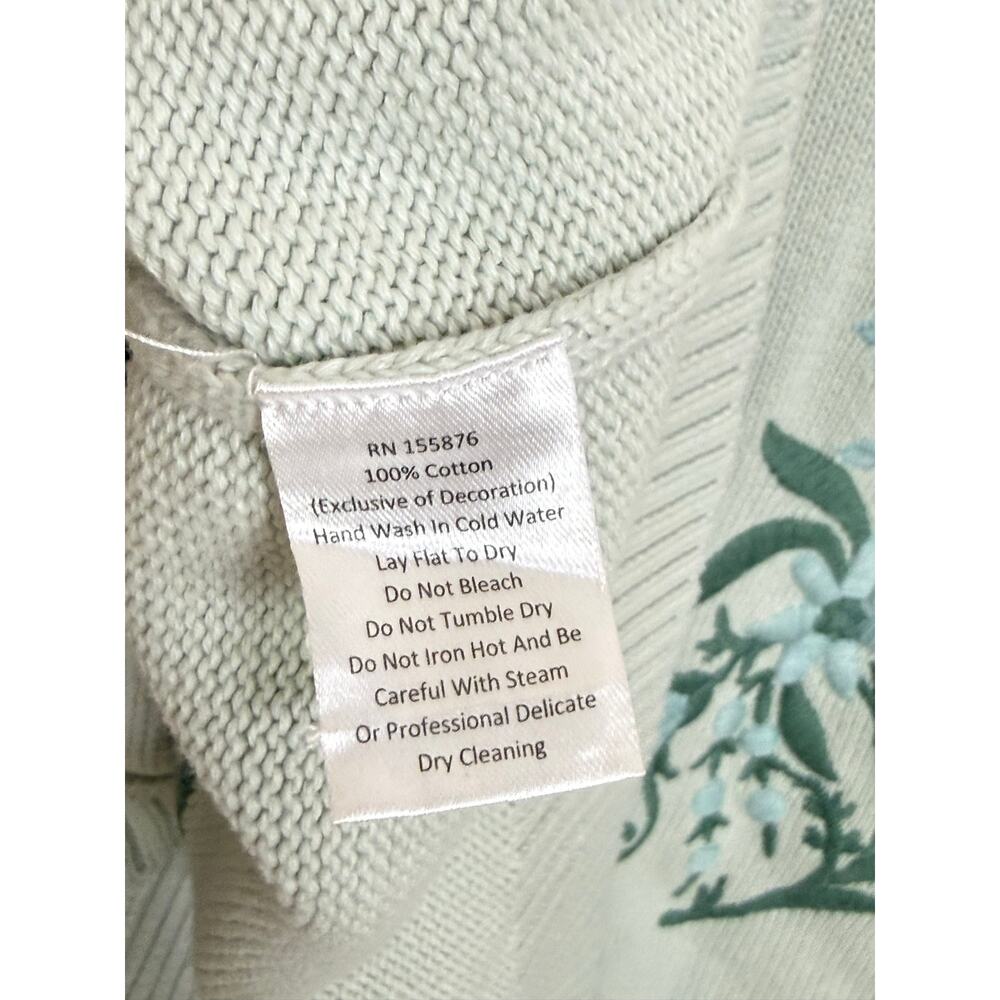 Spartina 449 Marlena Embroidered Cardigan in Seamist - Picture 6 of 6